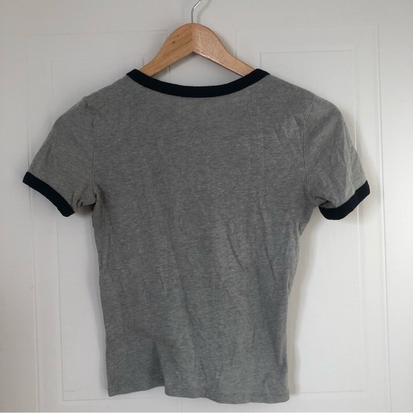 Hollister Grey Striped Crop Top - Picture 2 of 2